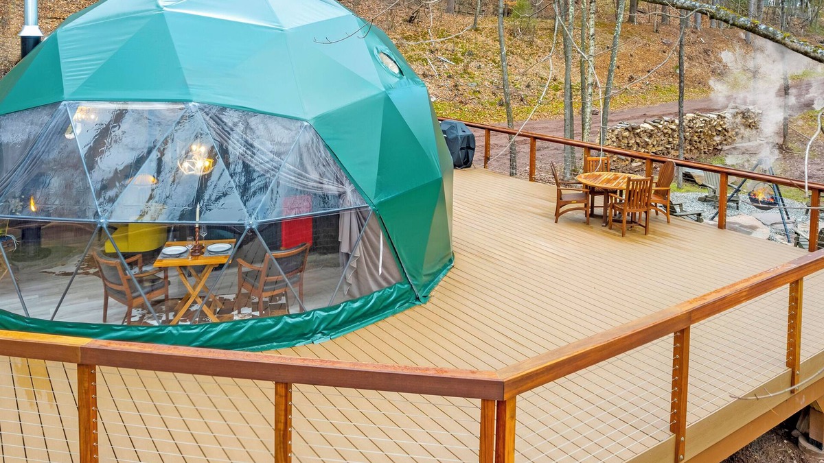Swan Lake RV Rental | Domes at Catskills a lakefront glamping adventure for adults