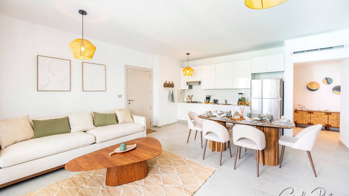 Dominicus Apartment | Dominicus Deluxe Apartment mit Poolblick