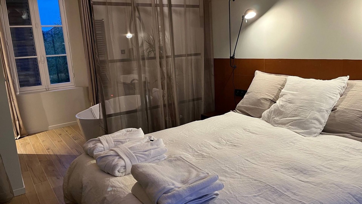 Villers-Cotterets Apartment | Double room with bathroom