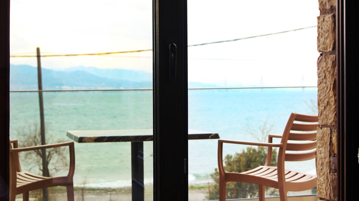 Gefira Mpania Apartment | Double Room with Balcony by the Sea - Santa Domenica Nafpaktos