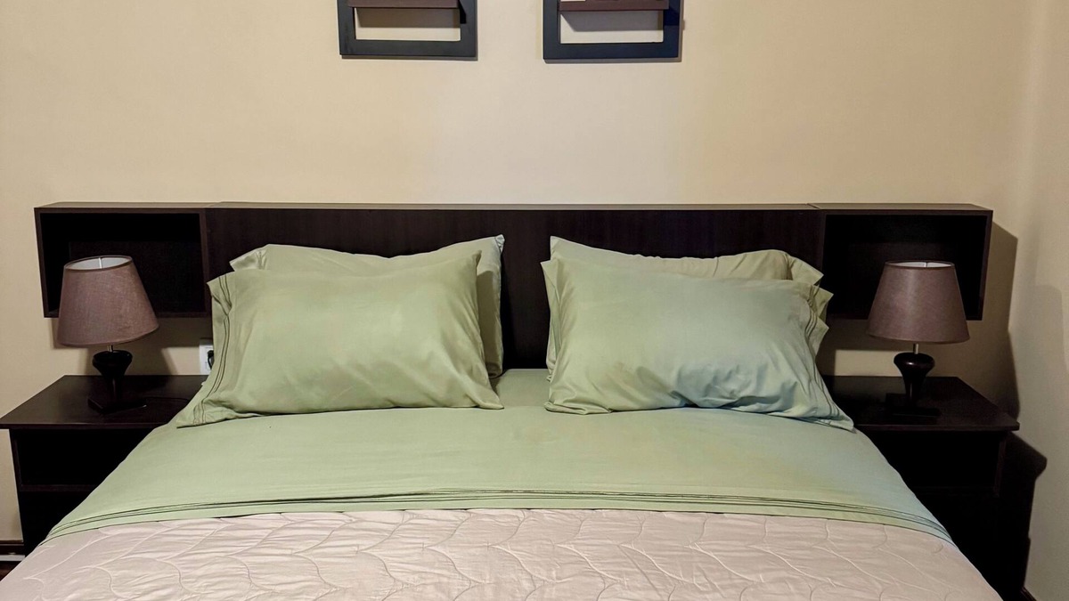 Cochabamba House | Double room with queen size bed and sofa bed, terrace and plants