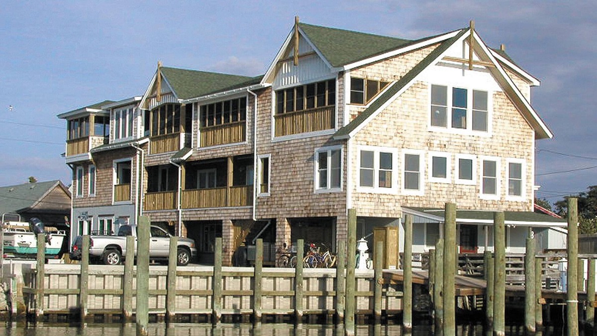Ocracoke Condo | Down Creek Condo 102: Luxurious, reverse floor plan, in the Village.