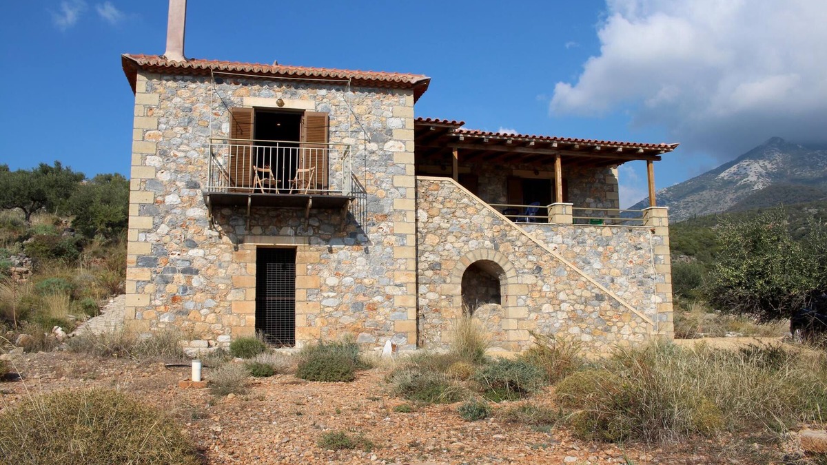 Kardamyli House | Dreamlike view of landscape and sea: idyllic located holiday house, Messenia, Pe