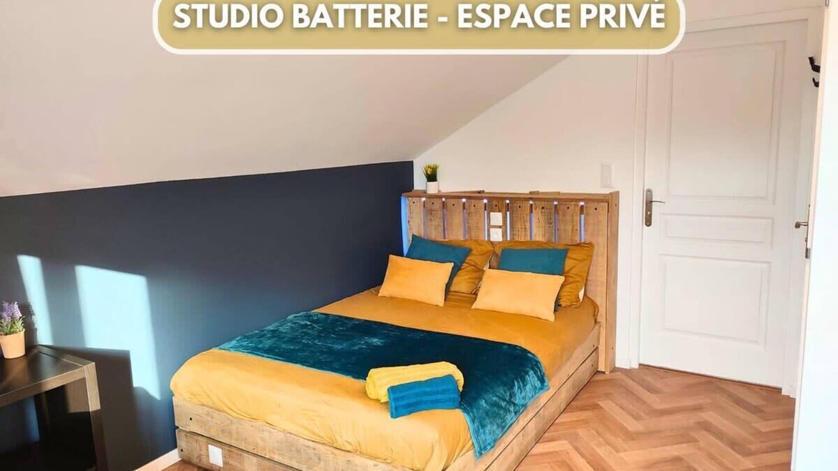 Chalons-en-Champagne Apartment | Drum studio - Music in Champagne