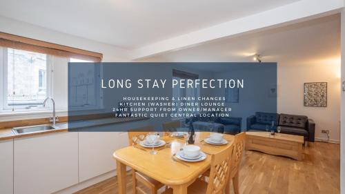Aberdeen West End Apartment | Dwellcome Home Ltd 2 King Beds West End Apt, Half Mile to Union Street yet Quiet, Free Allocated Parking Space at Rear Entrance & Fast WIFI, Ideal for Long Term Contractor, Corporate, etc Stays, Regular Housekeeping Option - See Our Site for Assurance