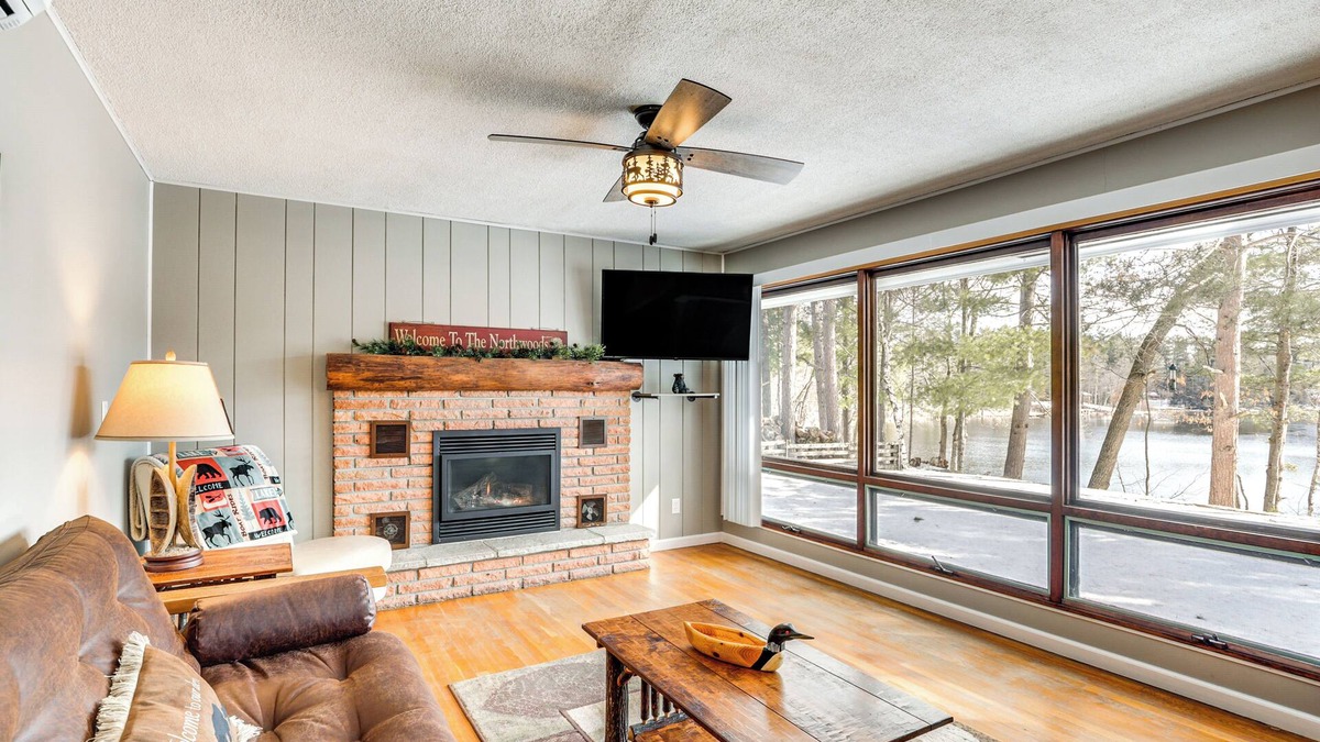 Eagle River House | Eagle River Waterfront Home w/Dock & Fire Pit!