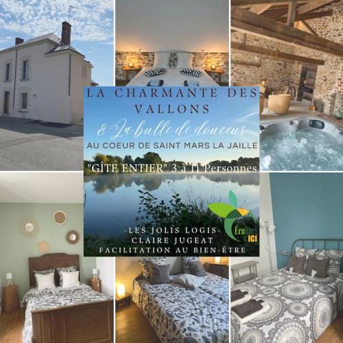 Saint-Mars-la-Jaille Villa | Eco Gîte 12 pers La Charmante des Vallons avec SPA