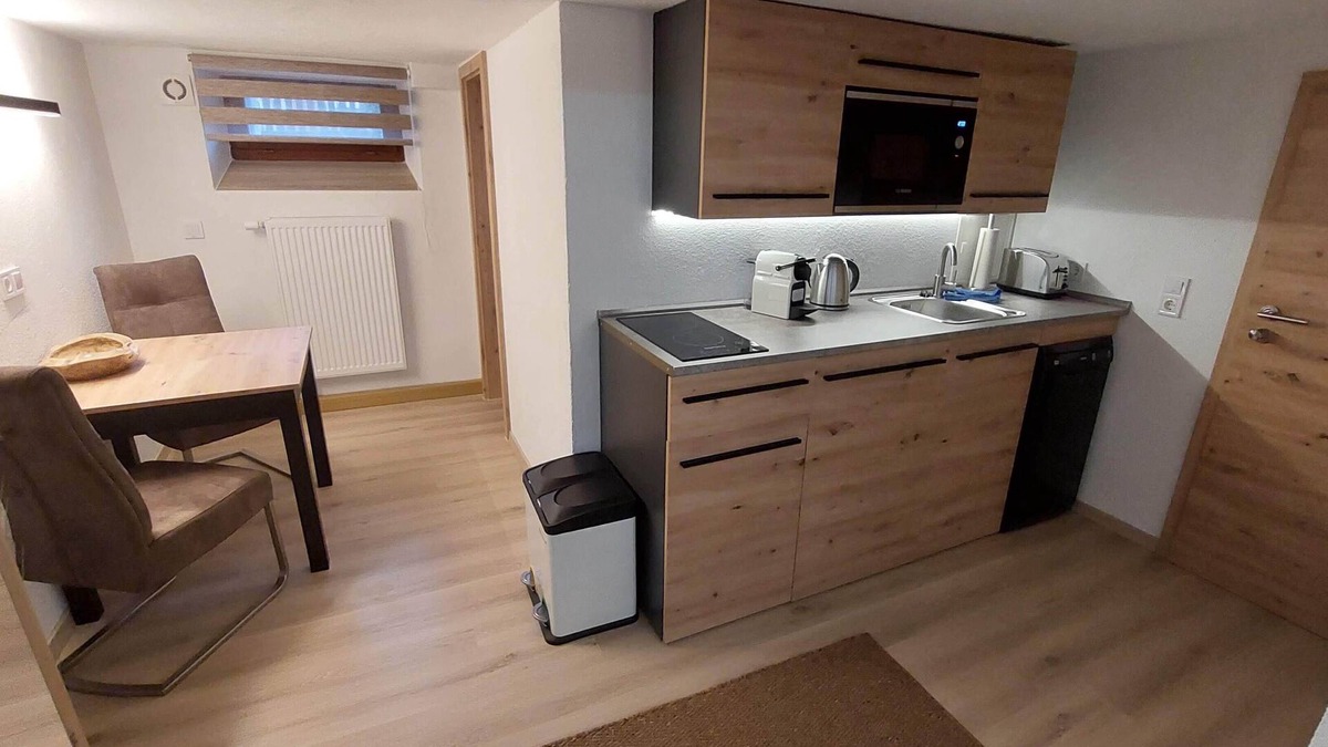 Selb Apartment | Economy apartment basement (22sqm) with kitchen, smart TV and rain shower