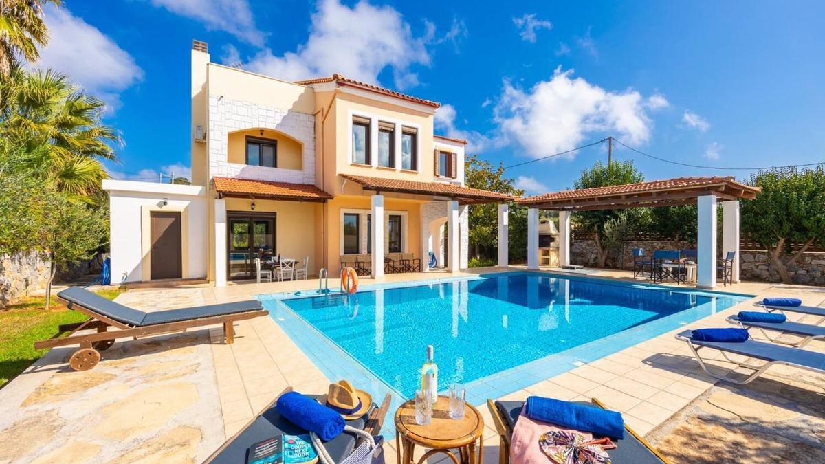 Kefalas Villa | Ekklisies Tria Large Private Pool, A/C, WiFi