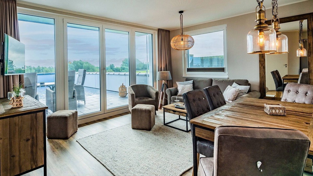 Krautsand Apartment | Elbe view apartment D4 R2 - Roof terrace with Elbe view - Vacation on Krautsand