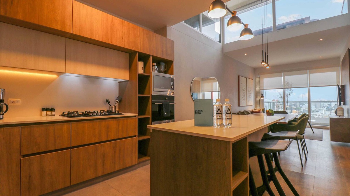 San Antonio Apartment | Elegant 2BR Duplex PH with Ocean View in Miraflores