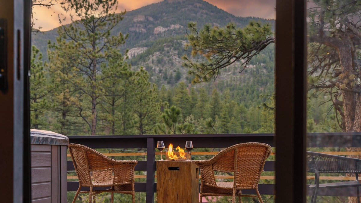 Evergreen Cabin | Elegant A-Frame w/Hot Tub Views! Close to town, skiing, & hiking!