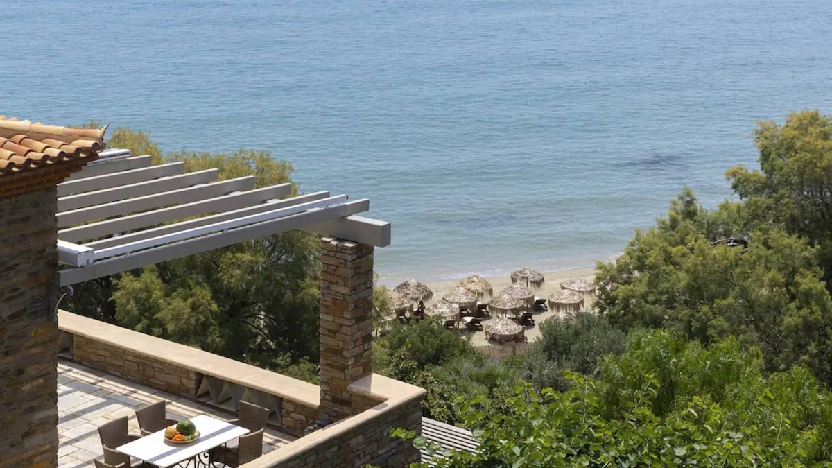 Steniai Villa | Elegant Andros Beach House | Villa Stenies Thea | 5 Bedrooms | Direct Beach.