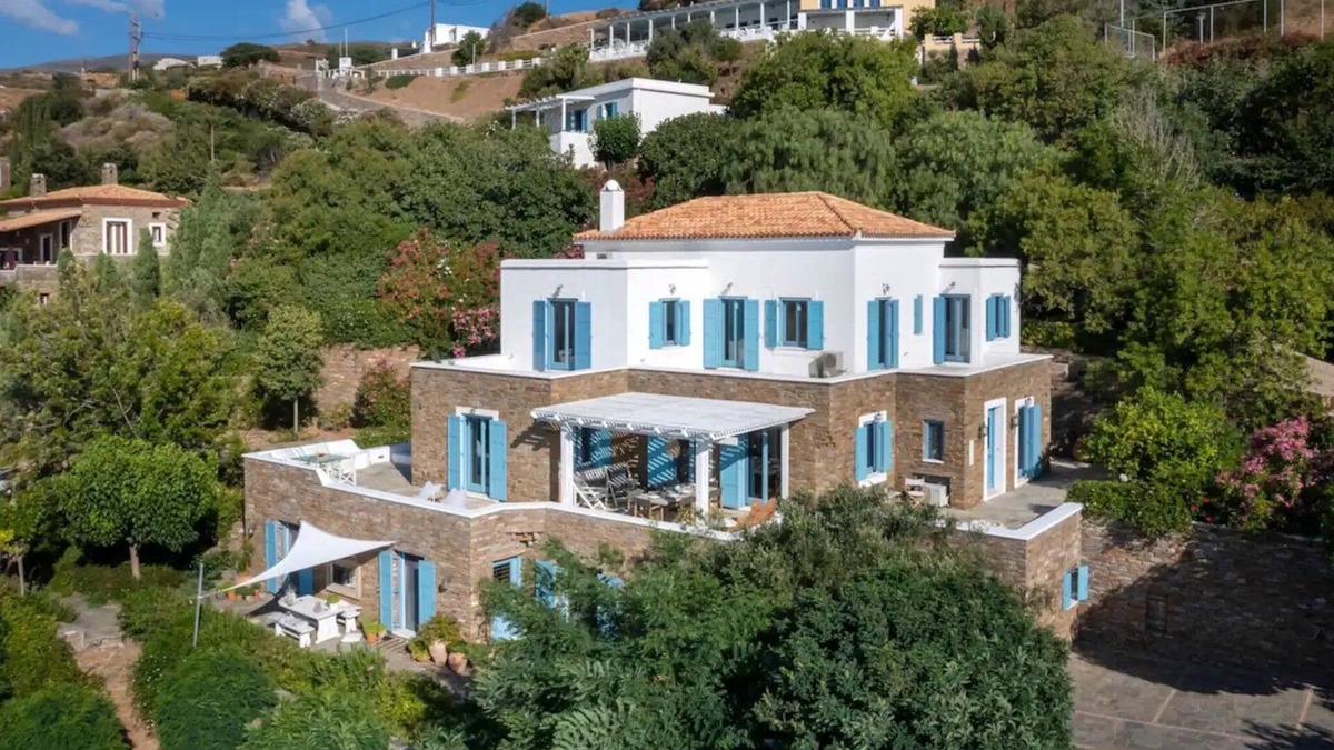 Steniai Villa | Elegant Andros Retreat | 6-Bedroom Villa | Breathtaking Sea Views | Villa.