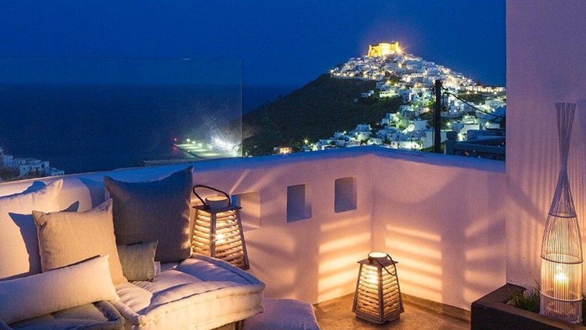 Astypalaia Villa | Elegant Astypalaia Villa | Villa Ble | Air Conditioning | Hot Tub | 2 Bedrooms.