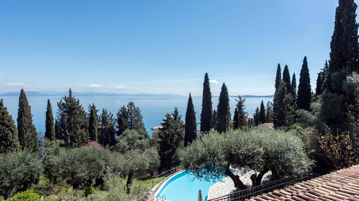 Benitses Villa | "Elevate Your Corfu Retreat: Lucky Villas - Tranquil Hillside Oasis with.