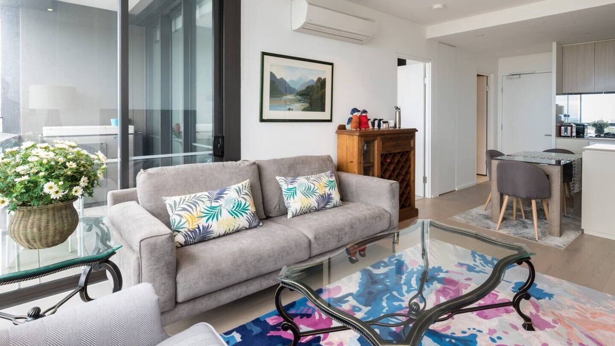 Docklands Apartment | Elevated Waterfront Stay with Indoor Pool and Views