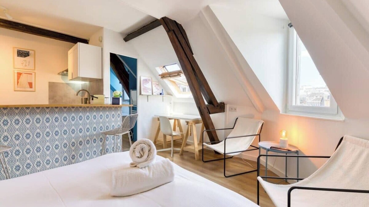 Quartier Saint-Marc - Croix de Pierre - Saint-Nicaise Apartment | Elisabeth : Confortable studio avec lit double en centre ville