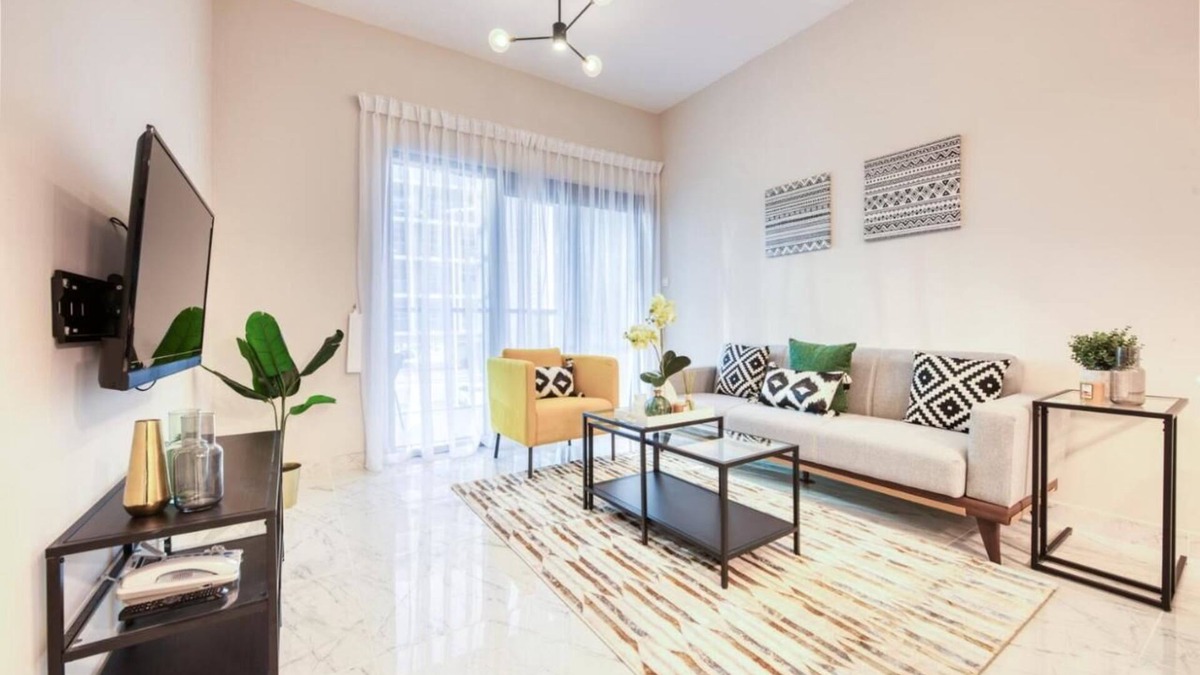 Dubai Apartment | Elite LUX Holiday Homes - Stylish 1 BR + Pool & World Class Gym in Dubai South