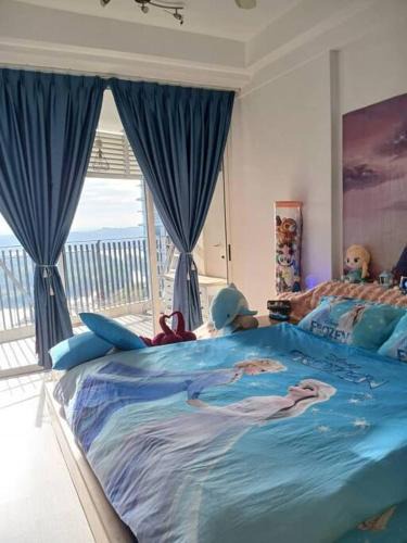 Nusajaya Apartment | Elsa Frozen冰雪王国主题海景公寓 香薰热水浴缸 蓝牙音响投影仪 Nexflix 2b2b