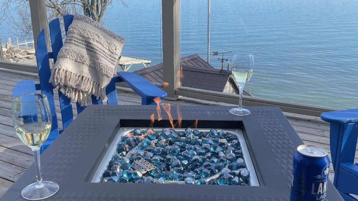 Selkirk Cottage | Embrace Lake Erie in our charming 2-story nautical waterfront cottage. n