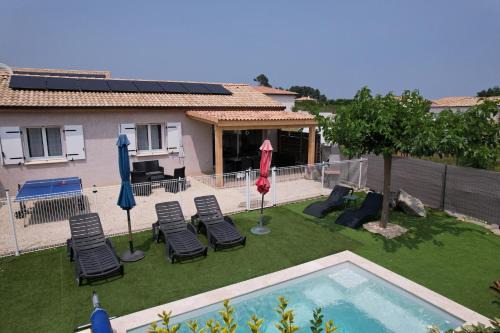 Joyeuse House | En Ardèche, maison de vacances l'Odyssée climatisée avec sa piscine privée et chauffée
