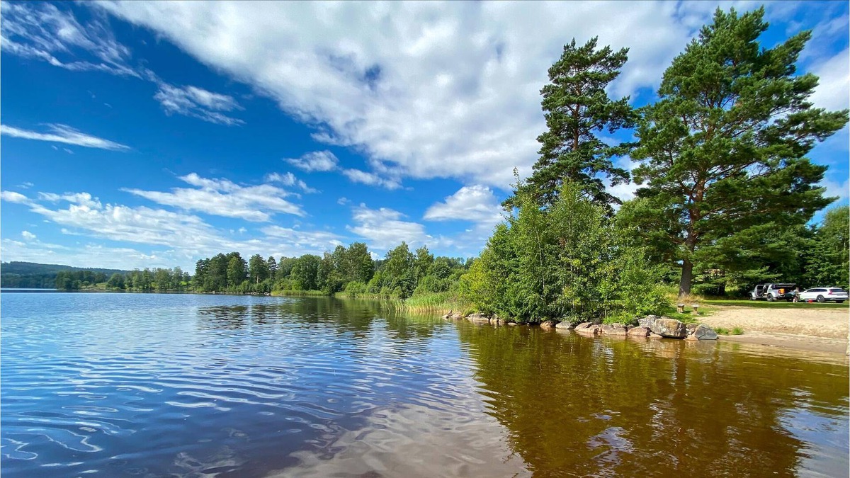 Amotfors Apartment | Enjoy a relaxing vacation in the apartment near a family-friendly beach.
