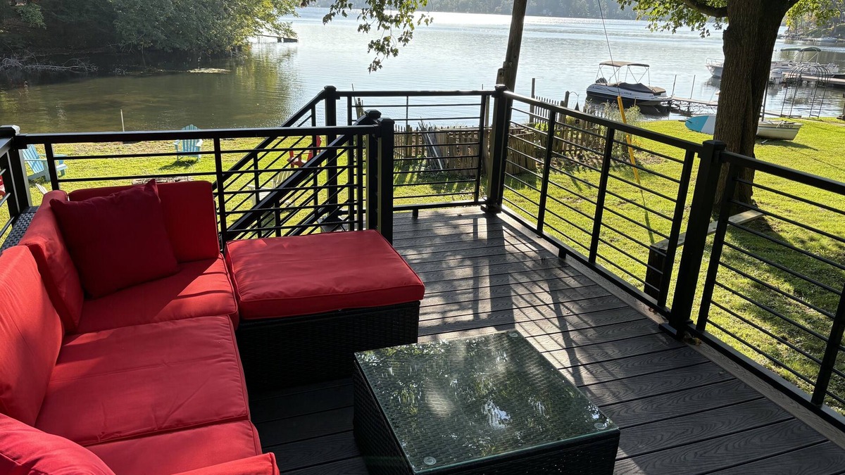 Averill Park House | Enjoy a spectacular view of Burden Lake, NY while relaxing inside or outside.