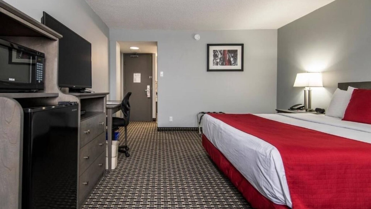 Grande Prairie Hotel | Enjoy Modern Comfort in Clean Room, Steps from Majors Restaurant