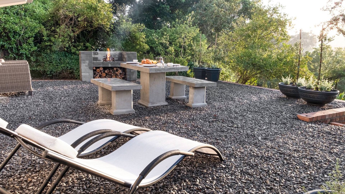 Stellenbosch Apartment | Enjoy the privacy of your own wood fired hot tub, braai and breathtaking views.
