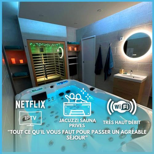 L'Isle-Adam Apartment | Escapade Relaxante - Spa - Jacuzzi - Sauna - Privés