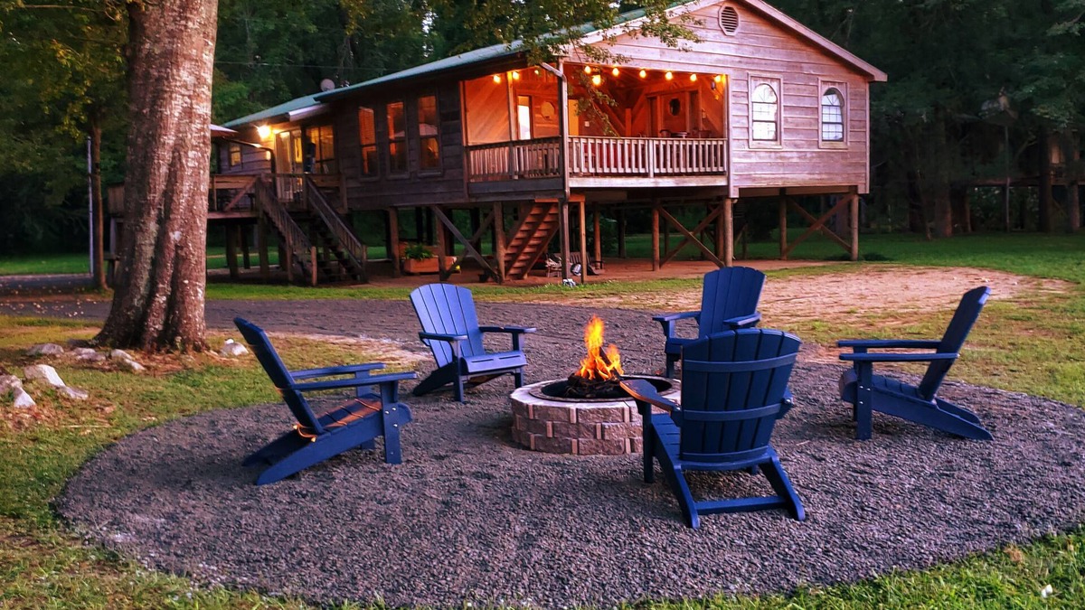 Lucedale Cabin | Escape City Life at this Exceptional Cabin Retreat with River Views.