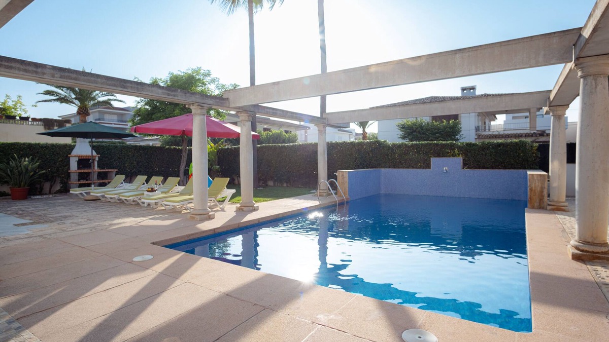 Can Picafort Villa | ESTREL - Wonderful chalet, with private pool and beautiful terraces, 280 meters fromthe be