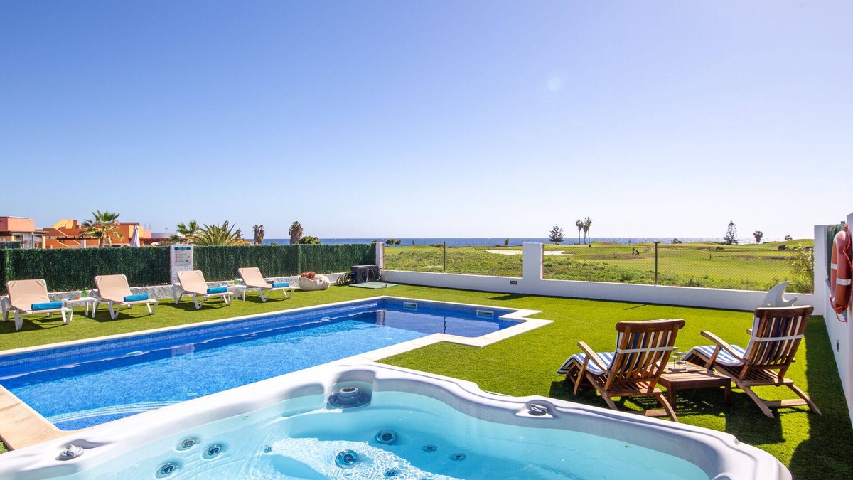 Costa de Antigua Villa | Exclusive Family Villa. Spa, Ocean-View. Heated Pool, A/C, Playground, Cabana