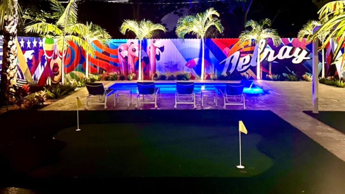 Lake Ida Shores House | Exclusive Oasis, Exotic Pool & Miami Inspired Art
