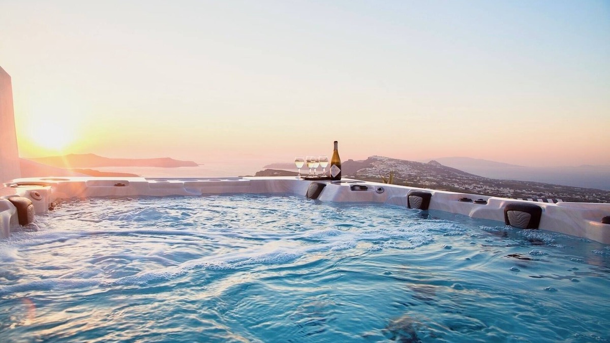 Pyrgos Villa | Exclusive Offer, Luxury 5 beds, Magnificent Sunset, Hot-tub Spa for 8 persons