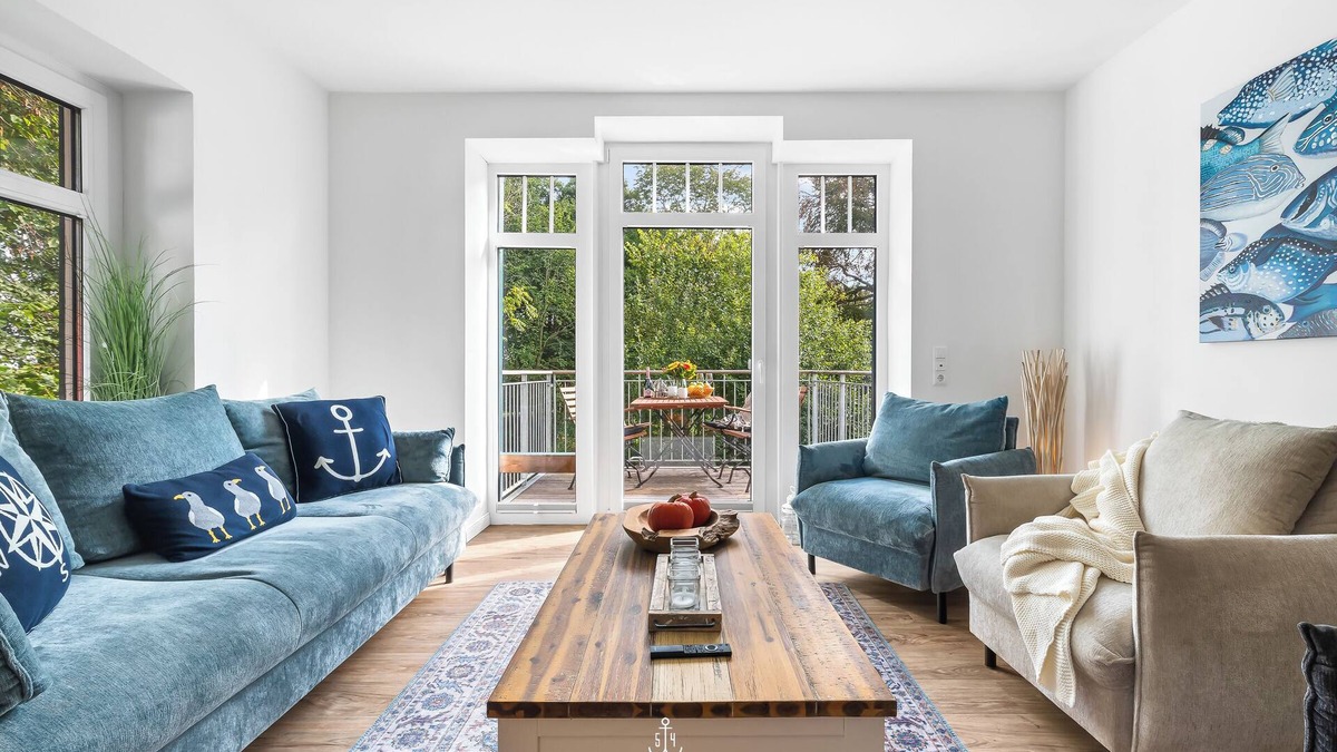 Hedwigenkoog Apartment | Exklusive Wohnung Seehecht mit Balkon, Strandkorb und Wlan