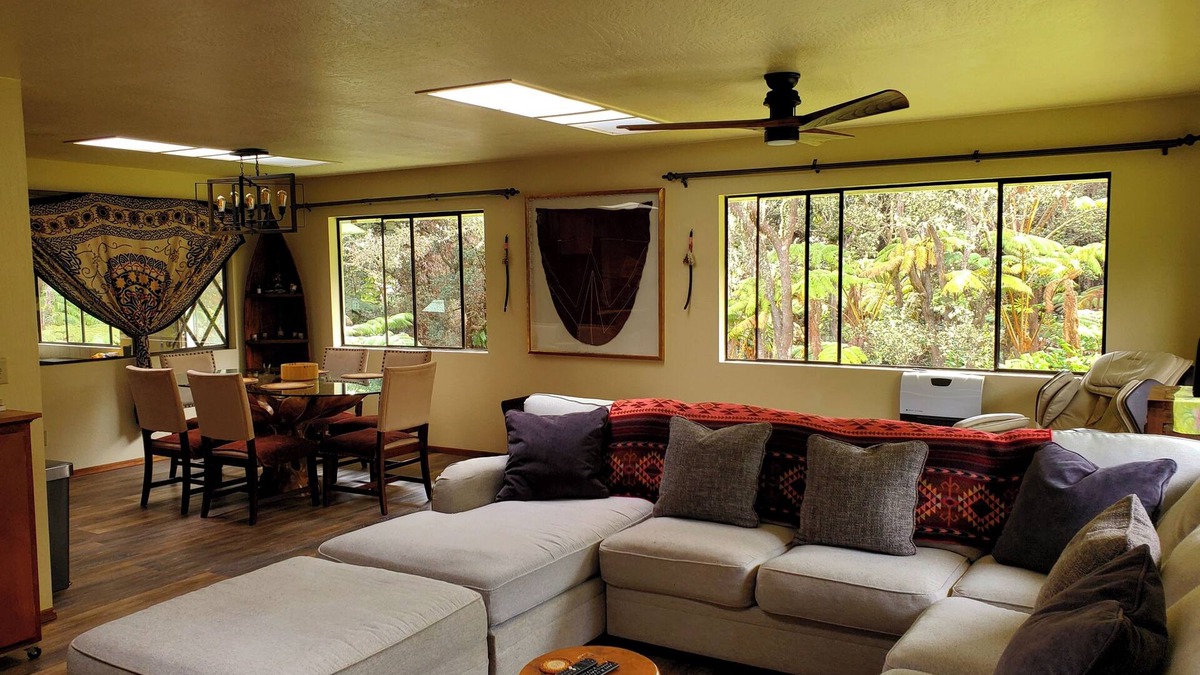 Volcano House | Experience Tranquility in a Spacious 3-Bedroom Surrounded by Hawaiian Forest