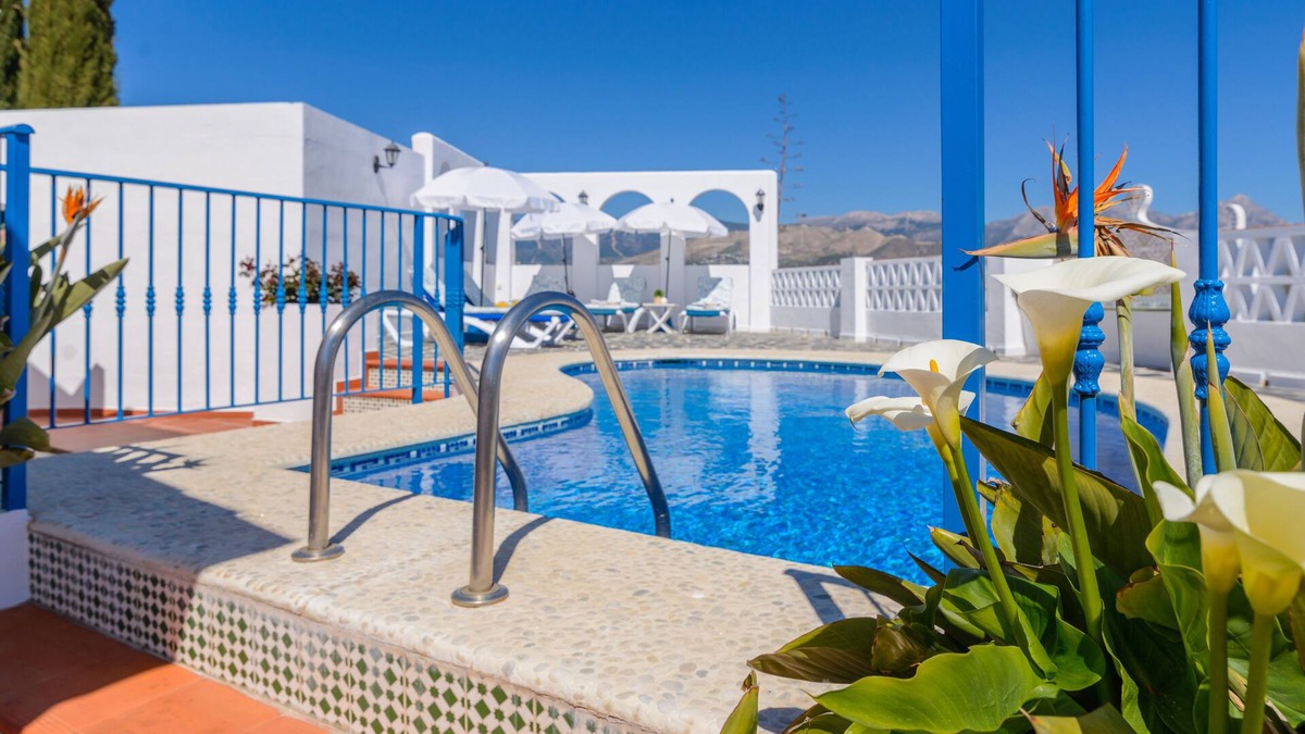 Torrox Villa | Exquisite Andalusian-Style Villa with Pool and Incredible Mountain-Top Views