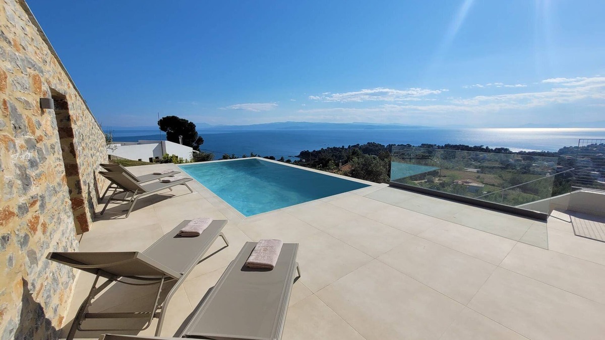 Agia Paraskevi Villa | Exquisite Skiathos Villa | Villa Kappa Skiathos | 3 Bedroom | Private Pool |.