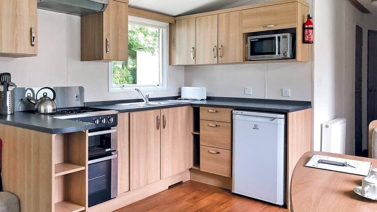 Saint Ann's Chapel House | Extra spacious luxury 12ft-wide caravan with one double and one twin.