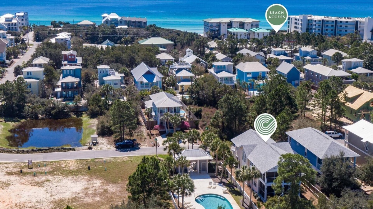 Village of Sugar Beach House | Fall Dates Available! Seagrove Beach Cottage! 2 Blocks from Beach Access! Community Pool!