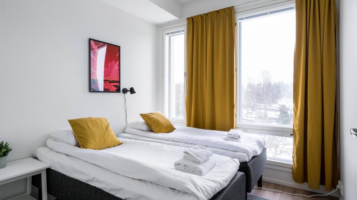 Jarvenpaa Apartment | Family Apartment, 2 Bedrooms, Sauna & Balcony