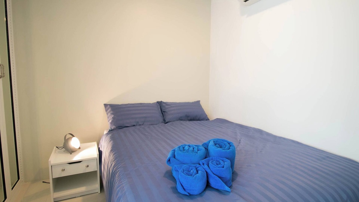 Kram Condo | Family for 4 people, 2 pools, AC, Kitchen, Fitness and near the beach