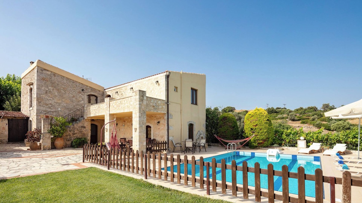 Eletherna Villa | Family Getaway in Historic Village | Fenced Pool & Lush Gardens