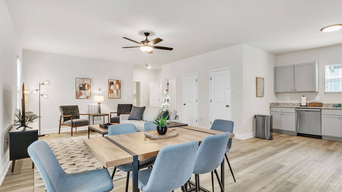 Greer House | Family & Pets Welcome: 2BR in DT Greer w/Fire Pit