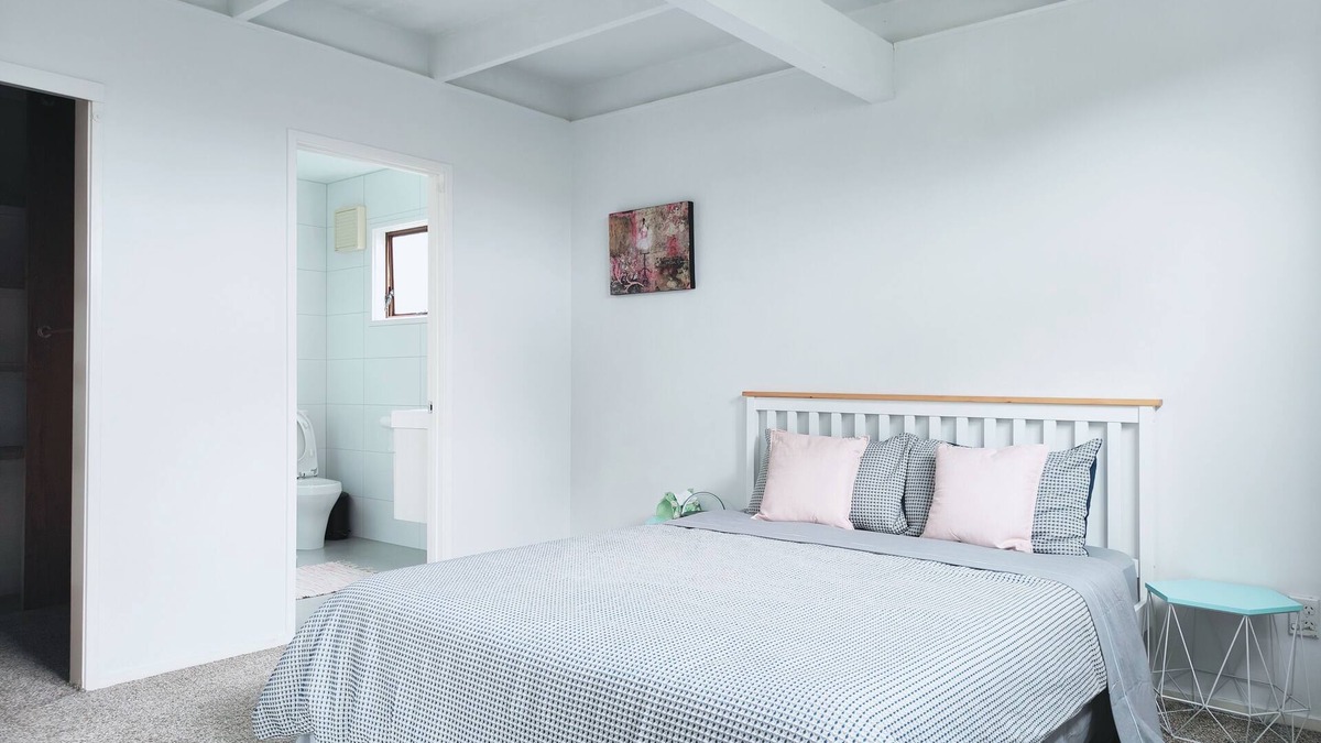 Glenfield House | Family room with door lock and self bathroom with bush view
