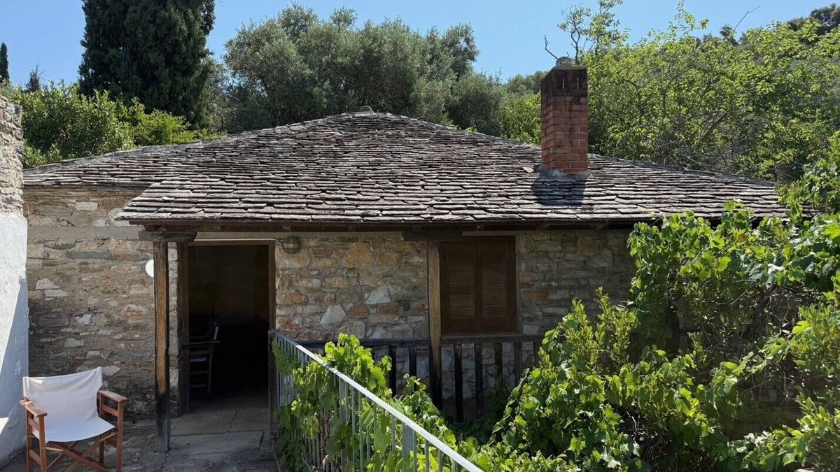 Kalamos House | Fantastic natural stone house with 180° sea view, pool and beautiful garden
