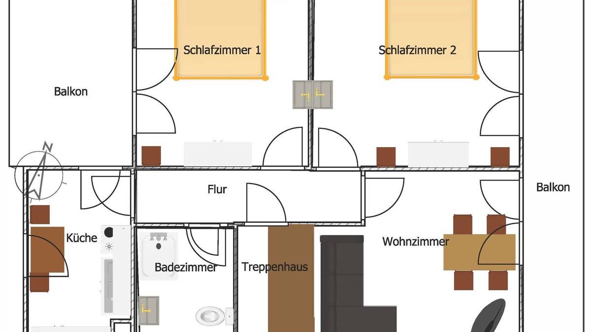 Bad Peterstal-Griesbach Apartment | Ferienwohnung Sonnenblume mit ca. 70qm, 2 Schlafräume, für max. 4 Personen