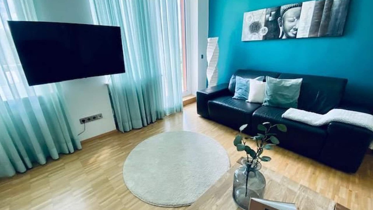 Schippach Apartment | Ferienwohnung Blau mit Balkon - Villa Geisenhof